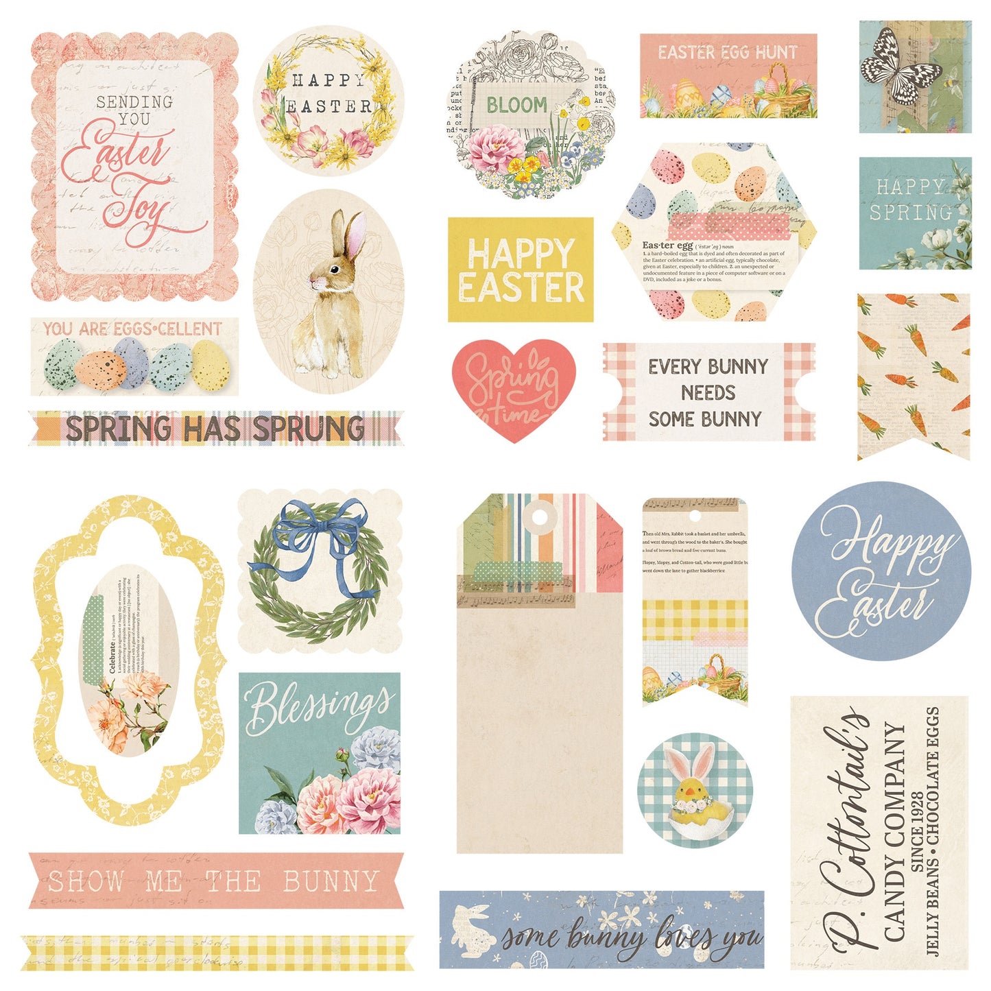 Photoplay Bunnies & Blooms  Cardstock Die-Cuts