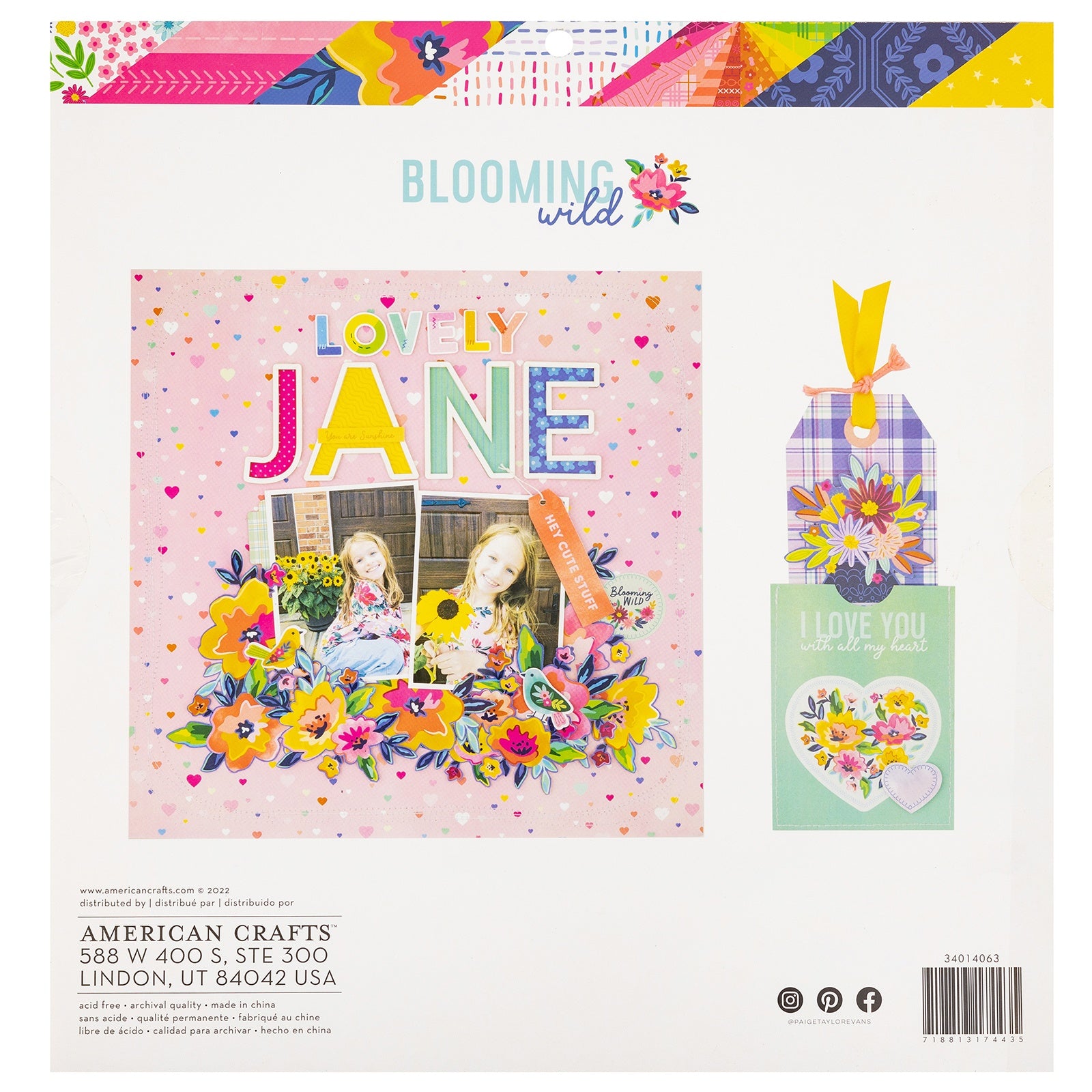 Paige Evans Blooming Wild Single-Sided Paper Pad 12"X12"