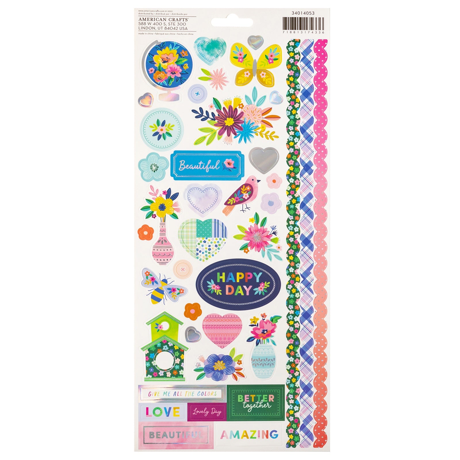 Paige Evans Blooming Wild Stickers 6"X12"