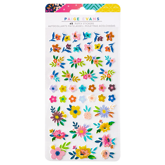 Paige Evans Blooming Wild Mini Puffy Stickers