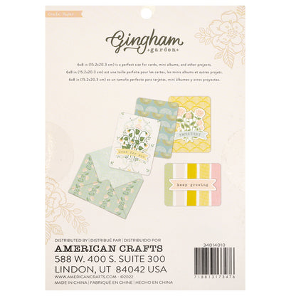 Crate Paper Gingham Garden Single-Sided Paper Pad 6"X8"