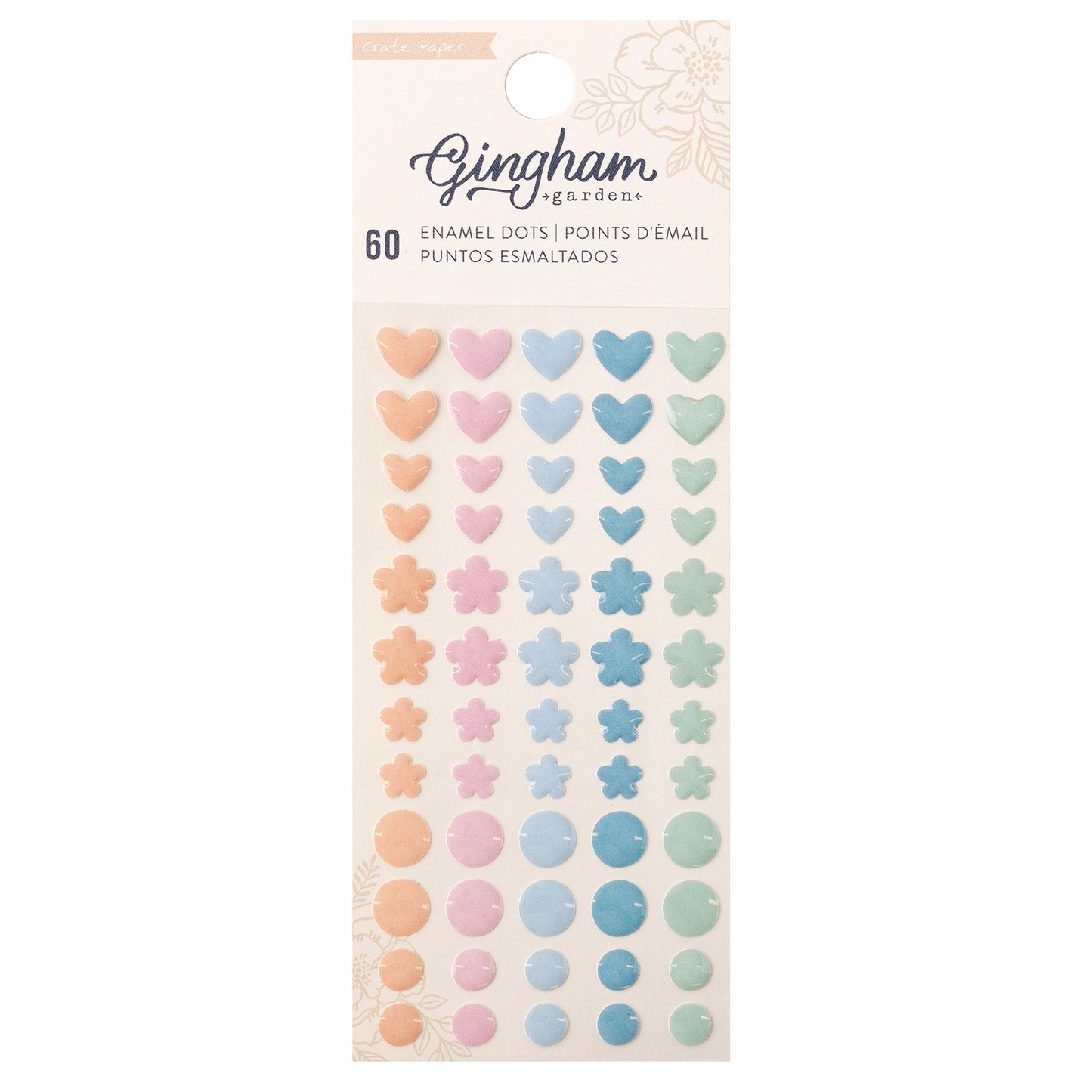 Crate Paper Gingham Garden Enamel Dots