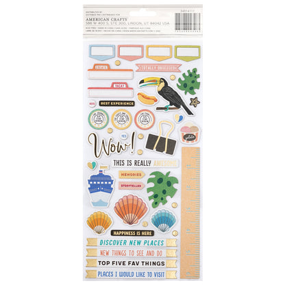 Vicki Boutin Where To Next Thickers Stickers -Happy Life Phrase