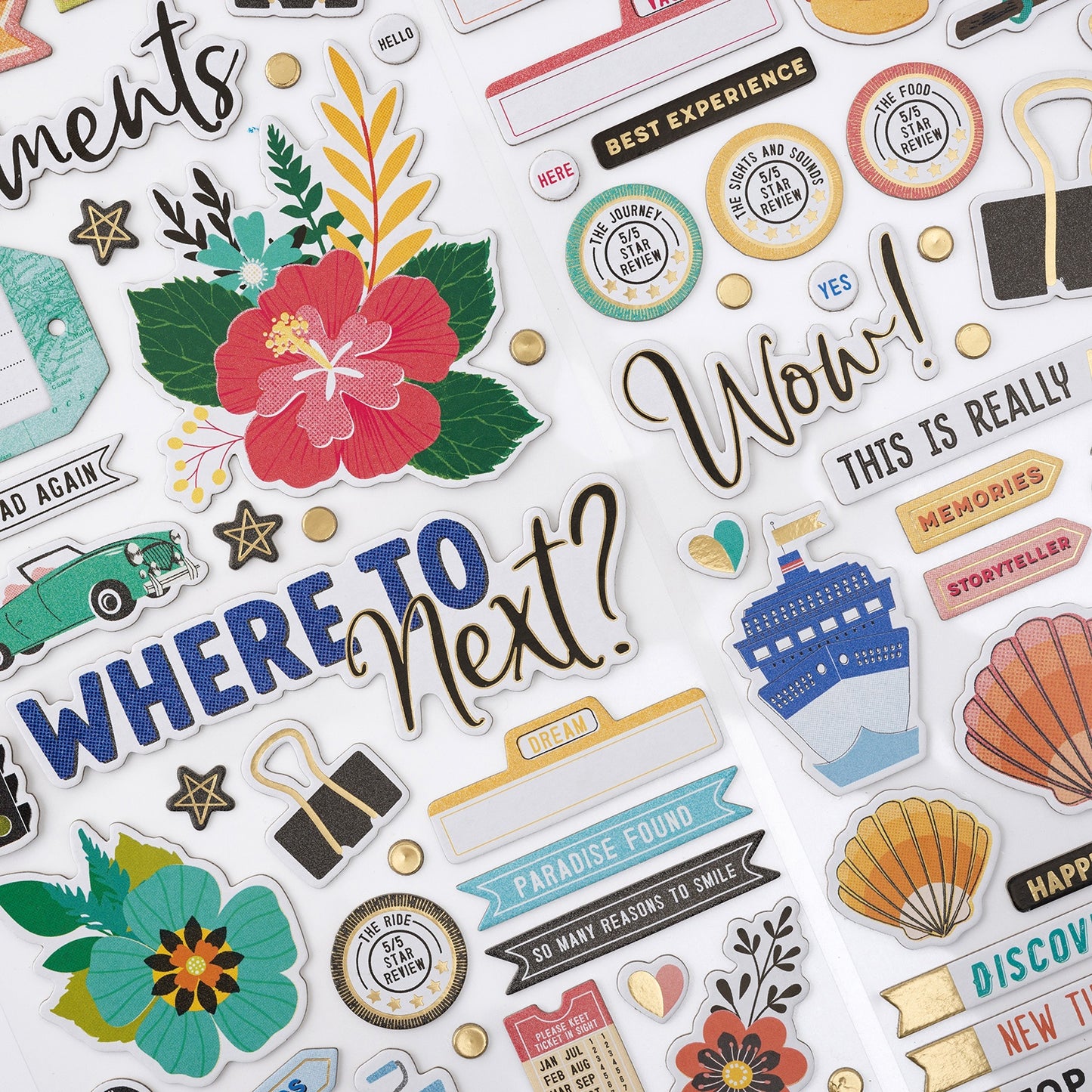 Vicki Boutin Where To Next Thickers Stickers -Happy Life Phrase