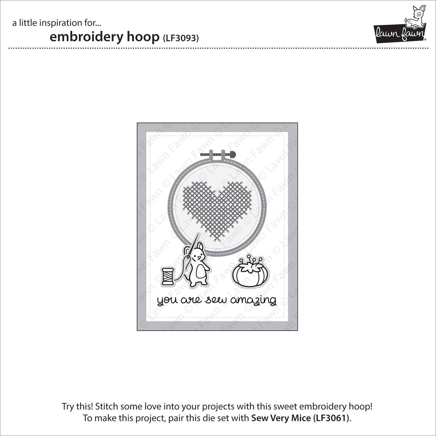 Lawn Fawn Craft Die- Embroidery Hoop