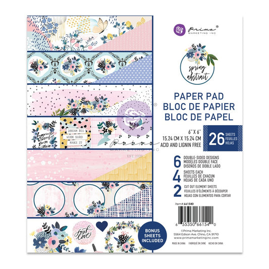 Prima Spring Abstract Double-Sided Paper Pad 6X6