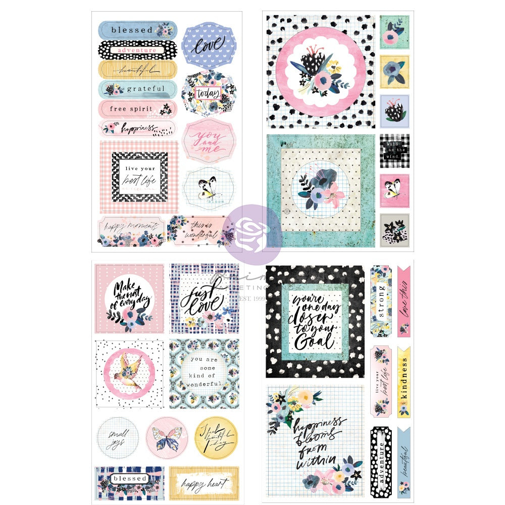 Prima Spring Abstract Cut-Out & Sticker Sheets