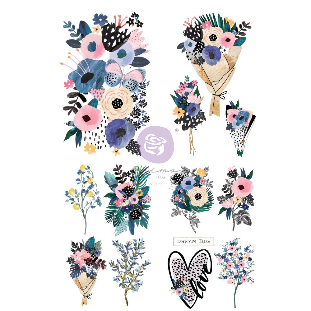 Prima Spring Abstract Cut-Out & Sticker Sheets