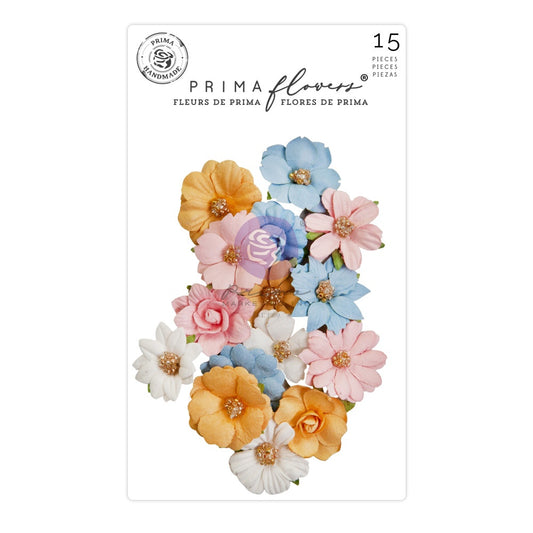 Prima Spring Abstract Mulberry Paper Flowers-Spring Notes