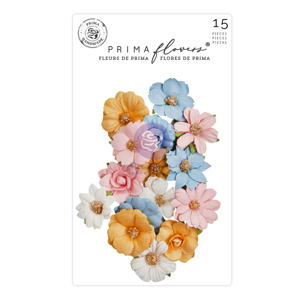 Prima Spring Abstract Mulberry Paper Flowers-Spring Notes