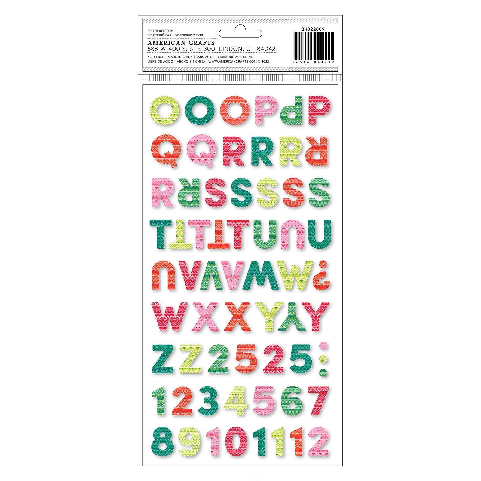 Paige Evans Sugarplum Wishes Thickers Stickers 131/Pkg-Christmas Sweater Alpha/Foam