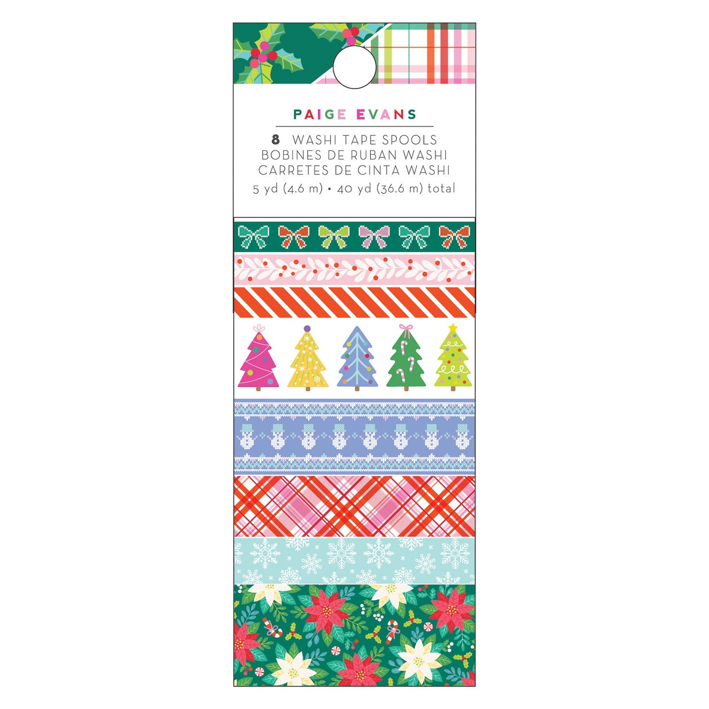 Paige Evans Sugarplum Wishes Washi Tape 8/Pkg