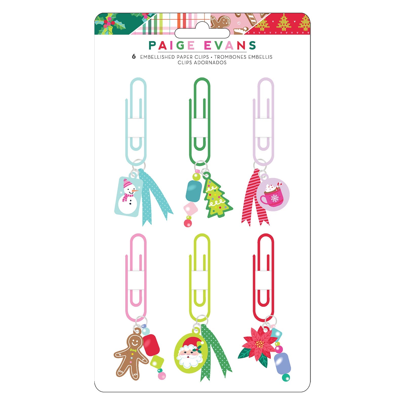 Sugarplum Wishes Paper Clip Charms 6/Pkg