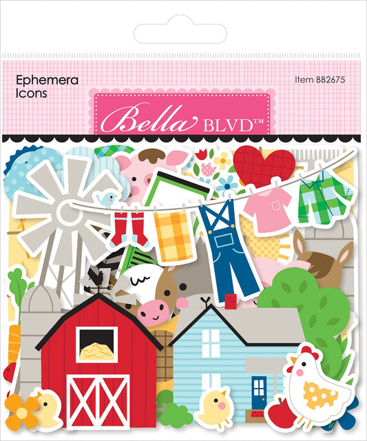Bella Blvd EIEIO Cardstock Ephemera-Icons