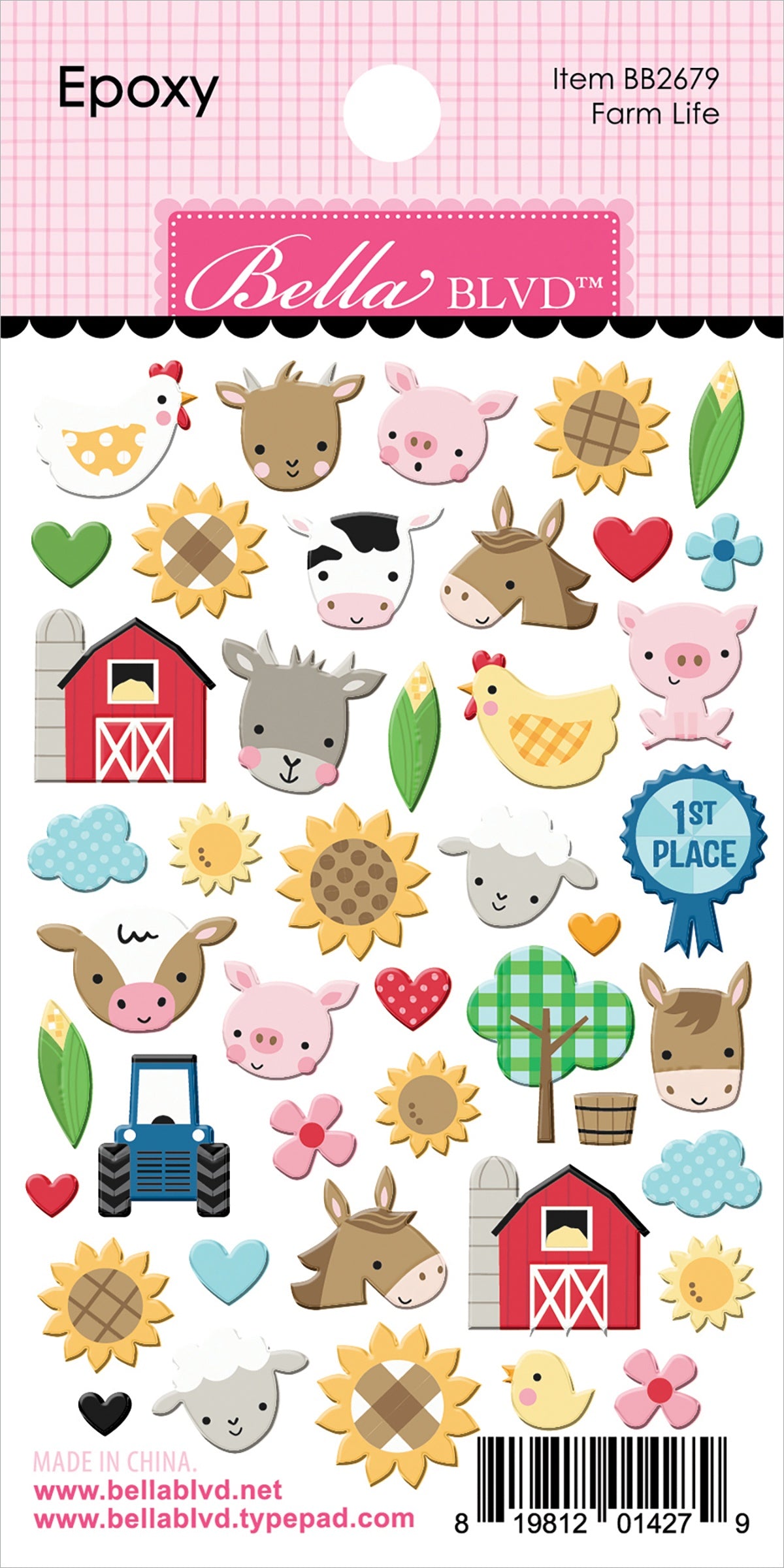 Bella Blvd EIEIO Epoxy Stickers-Farm Life