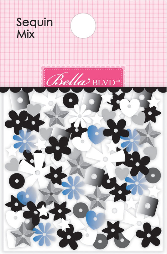 Bella Blvd Cap & Gown Sequin Mix-Domino