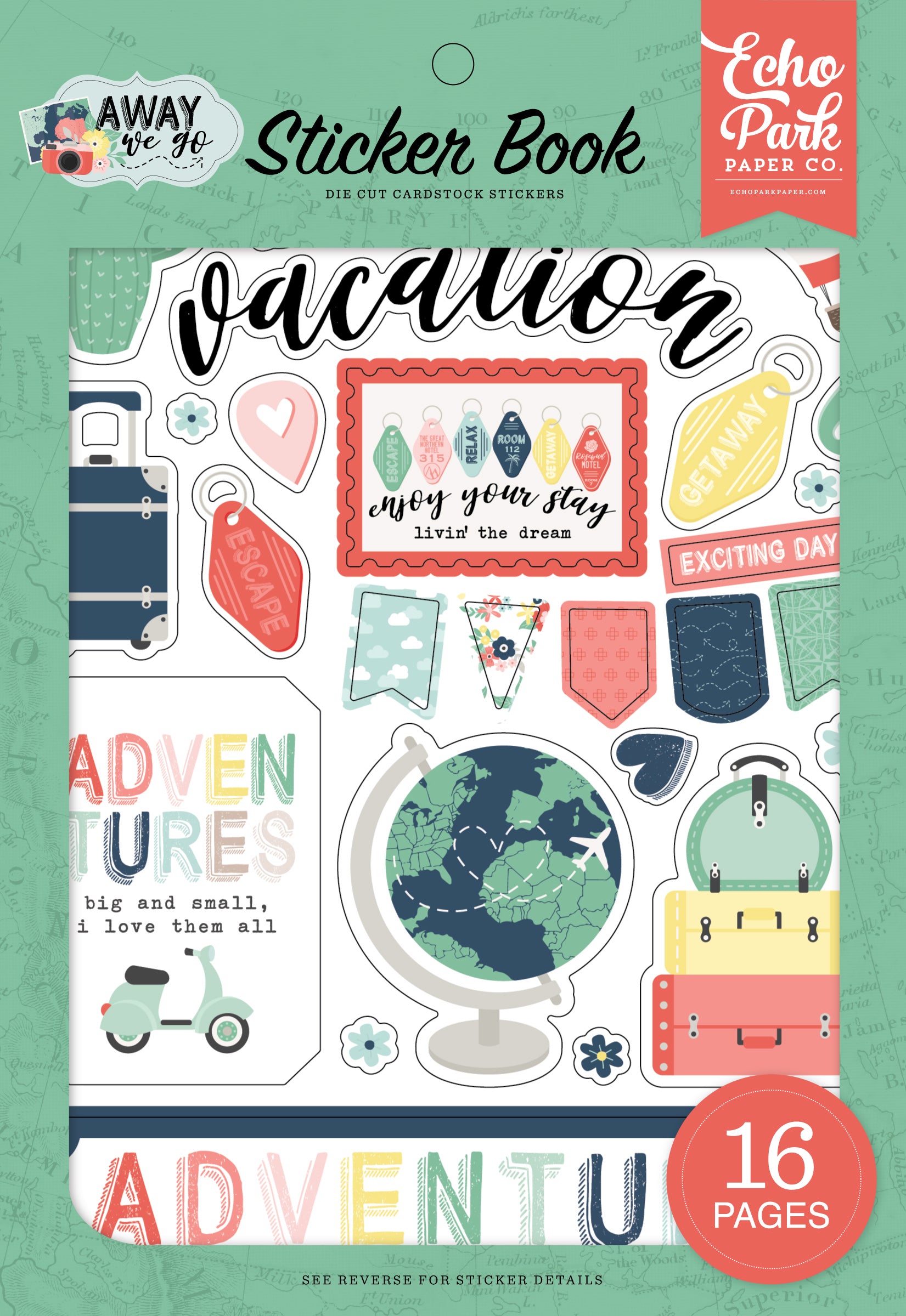 Echo Park Away We Go Sticker Book