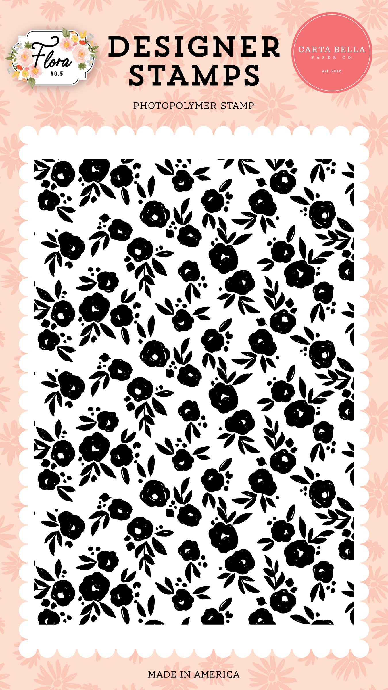 Carta Bella Floral No 5 Happy Floral Background Stamp Set