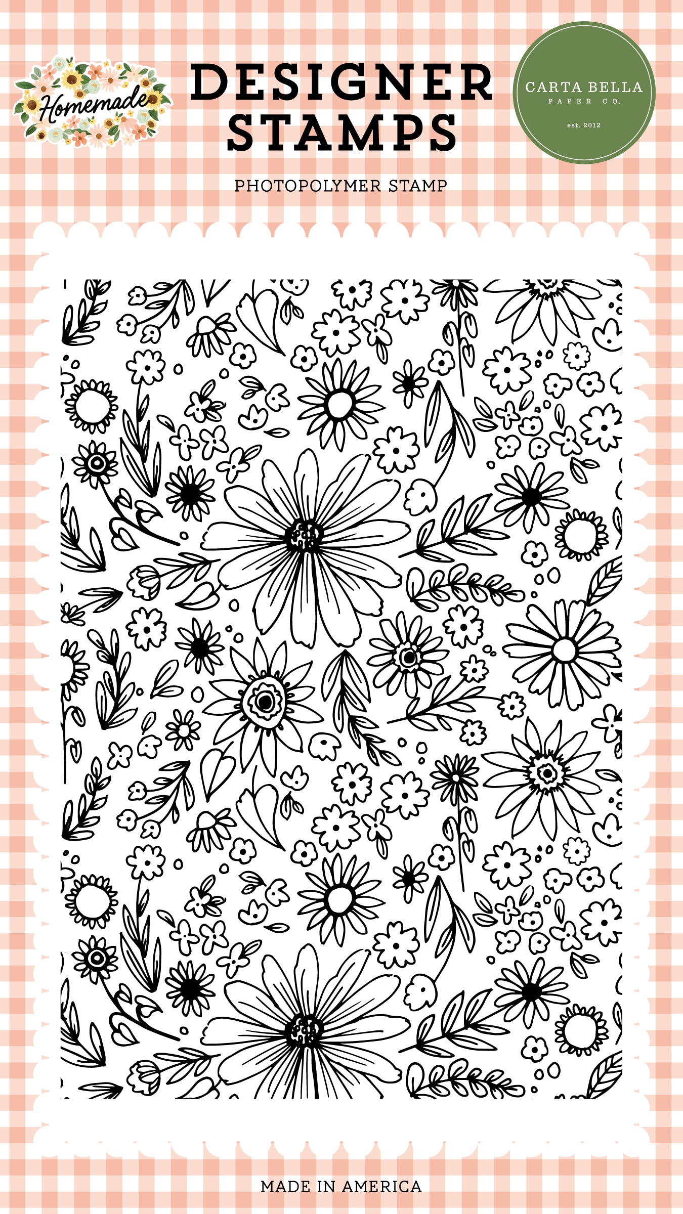 Carta Bella Homemade Floral Background Stamp Set
