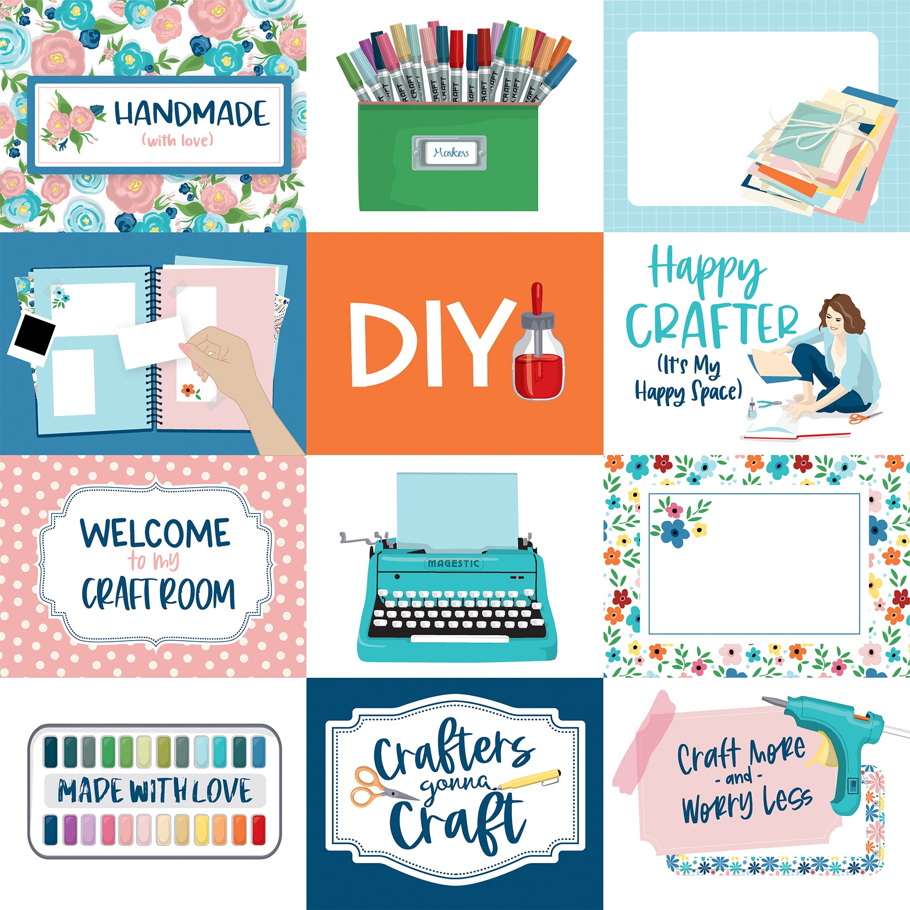 Carta Bella Happy Crafting Collection Kit