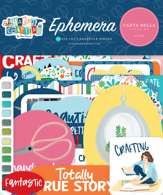 Carta Bella Happy Crafting Cardstock Ephemera -Icons