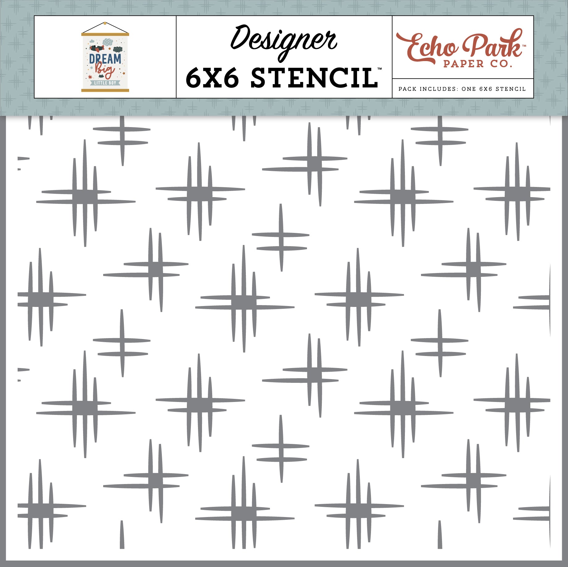 Echo Park Dream Big Little Boy My Son Scribbles Stencil