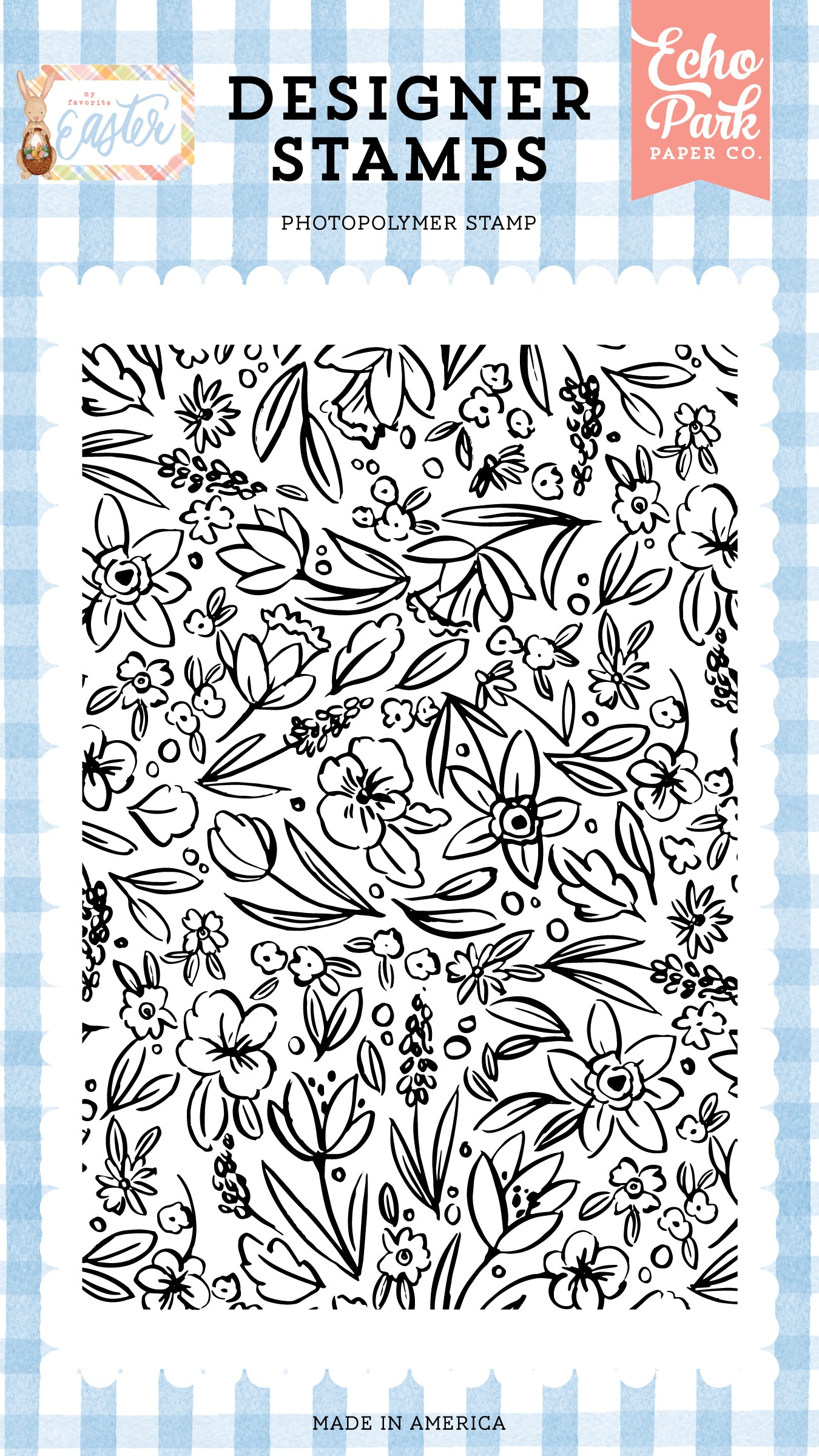 Echo Park My Favorite Easter Easter Blooms Background Stamp Set