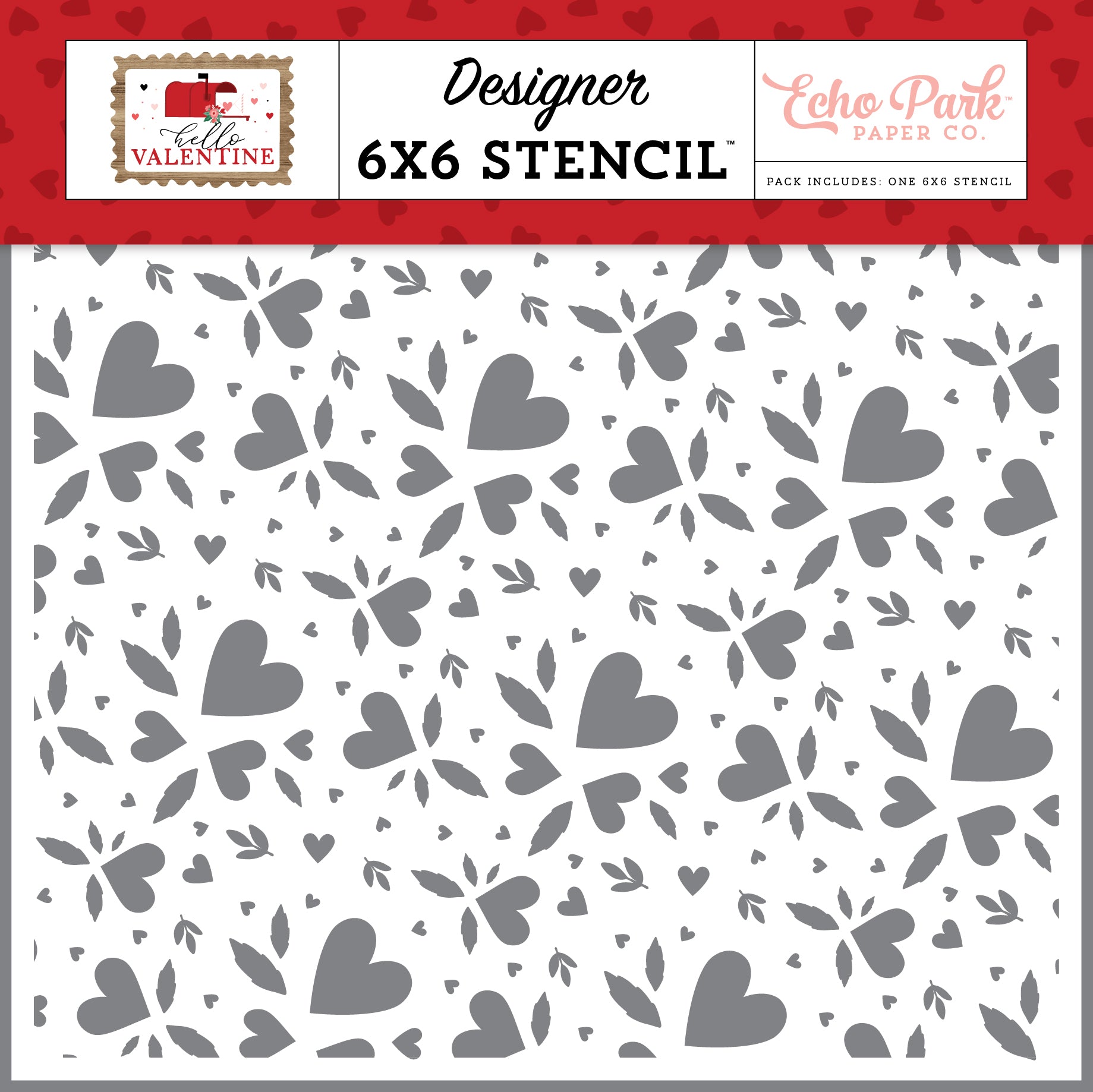 Echo Park Hello Valentine Heart Bouquet Stencil