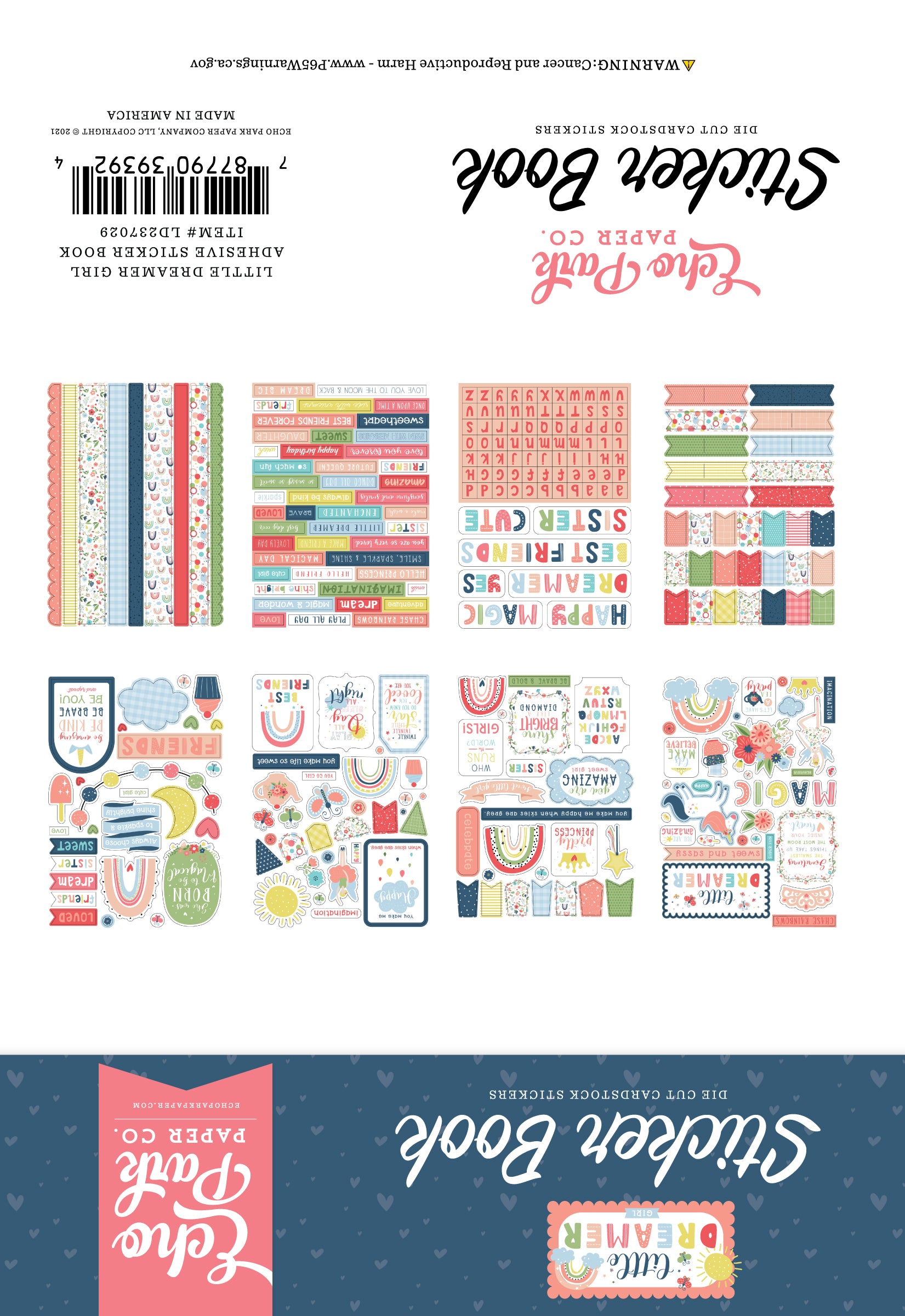 Echo Park Little Dreamer Girl Sticker Book