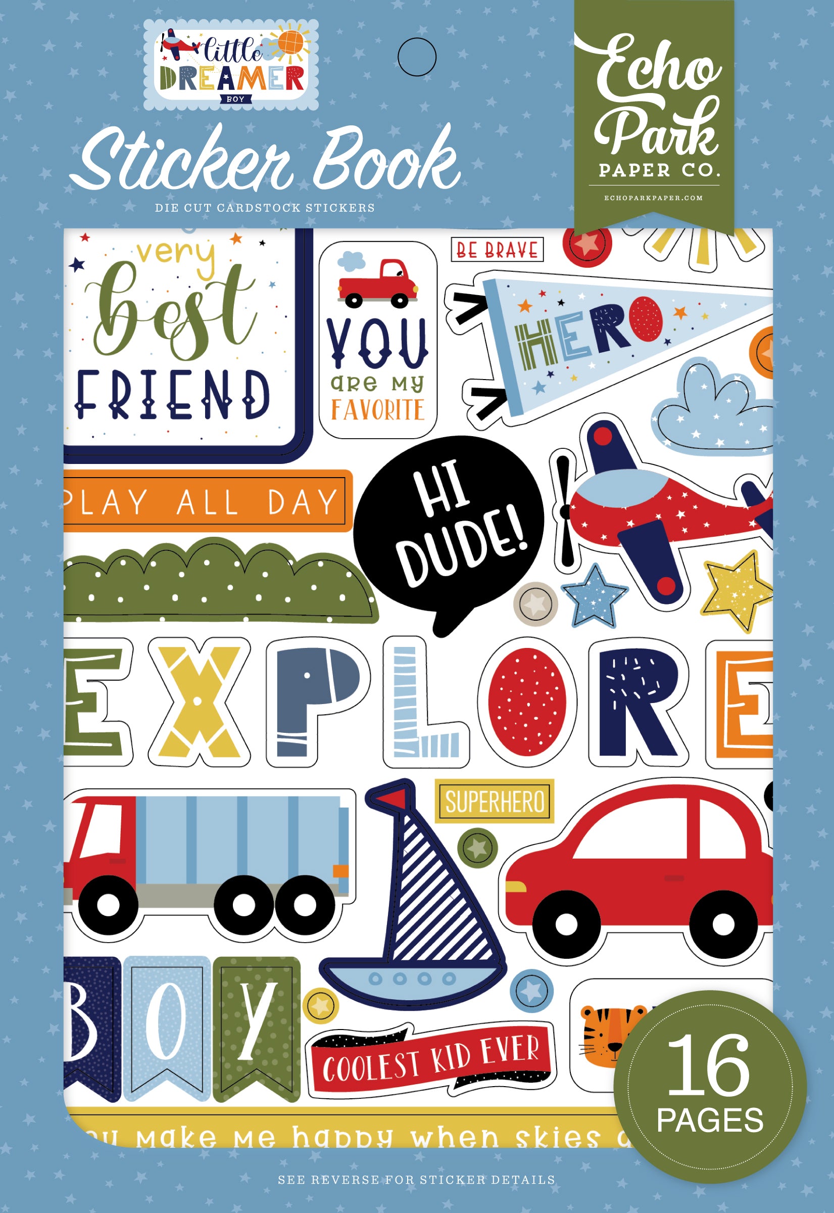 Echo Park Little Dreamer Boy Sticker Book