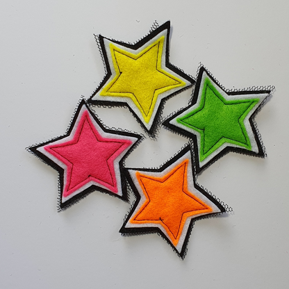 Charm Creations Fluro Stars