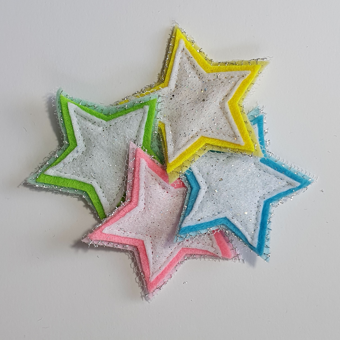 Charm Creations Pastel Sparkle Stars