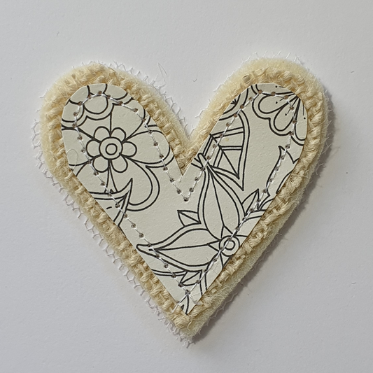 Charm Creations Hessian Hearts - Floral
