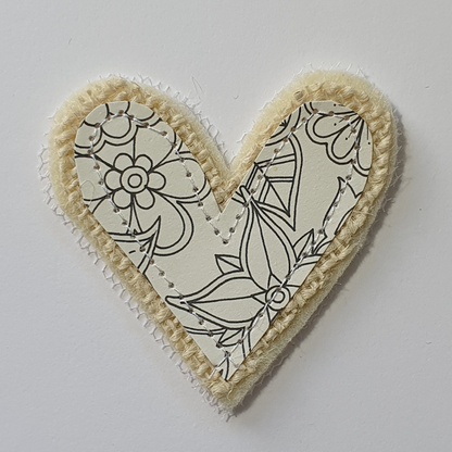 Charm Creations Hessian Hearts - Floral