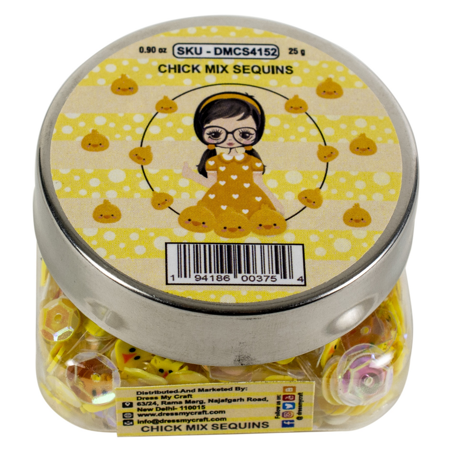 Dress My Craft Sequins 25gms-Chick Mix