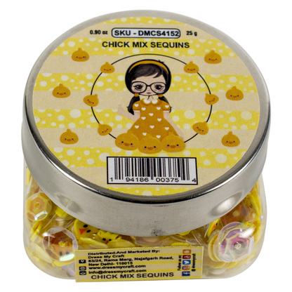 Dress My Craft Sequins 25gms-Chick Mix