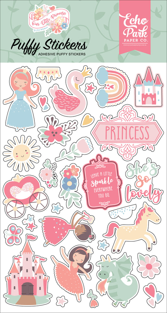 Echo Park Our Little Princess Puffy Stickers