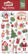 Santa Claus Lane Puffy Stickers