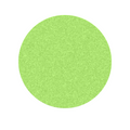 A vibrant lime green paint swatch with a shimmery finish.