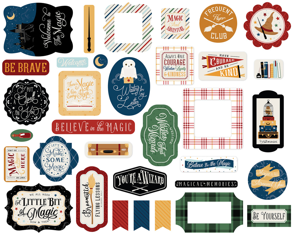 Echo Park Wizards & Company Cardstock Ephemera -Icons