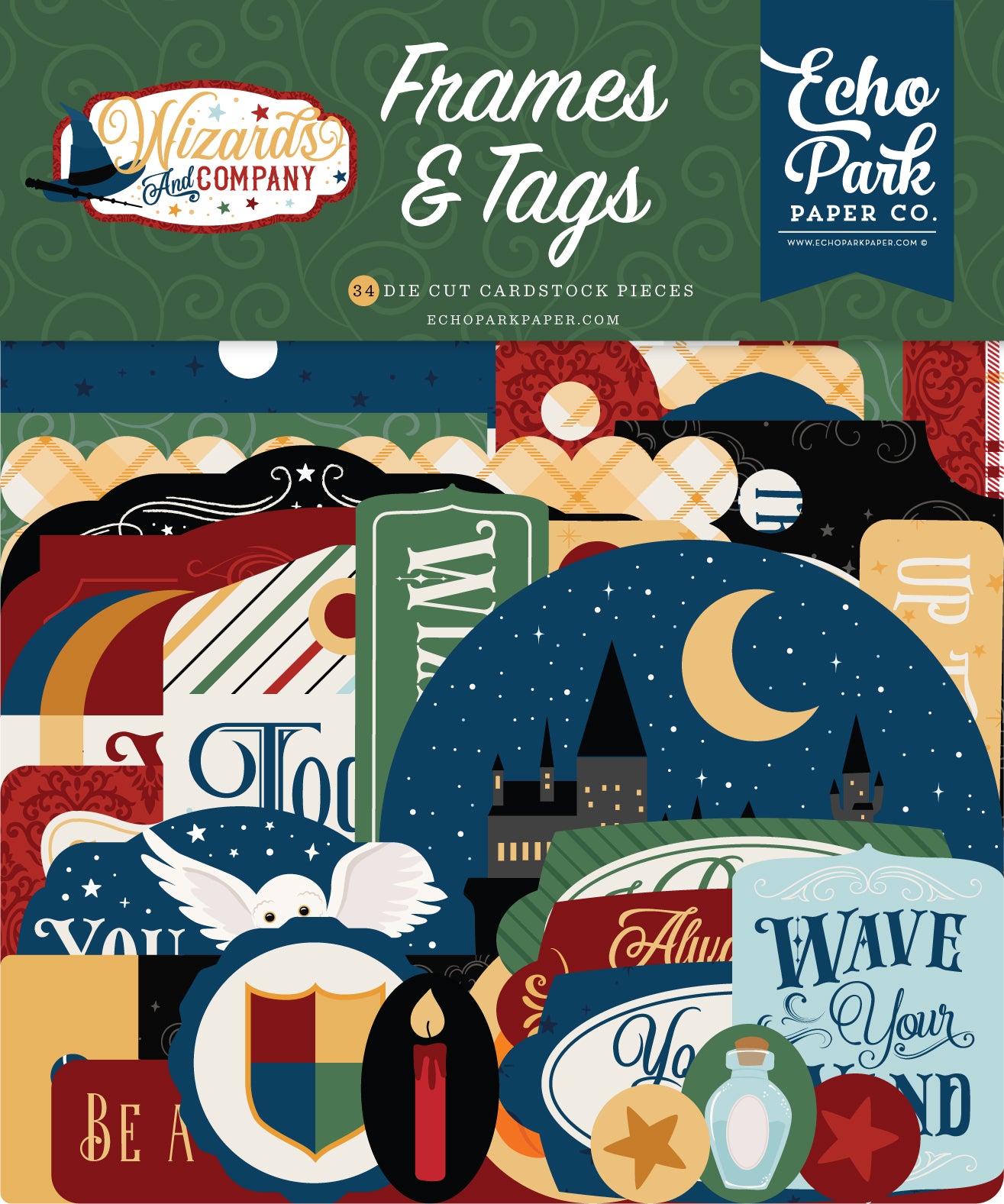 Echo Park Wizards & Company Cardstock Ephemera - Frames & Tags