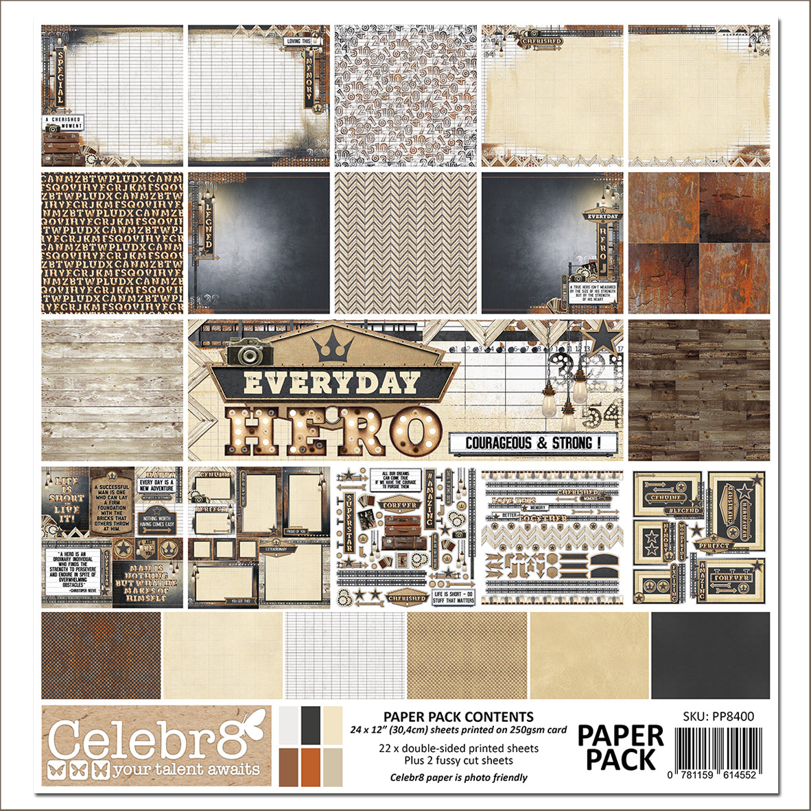 Celebr8 Everyday Hero Paper Pack 12 X 12