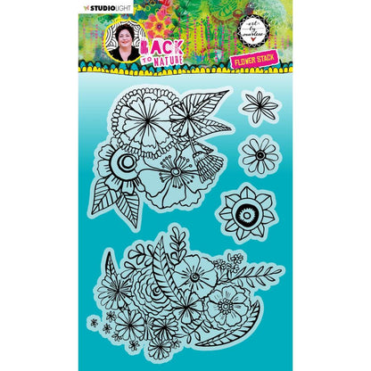 Art By Marlene Back to Nature - Flower Stack stamp